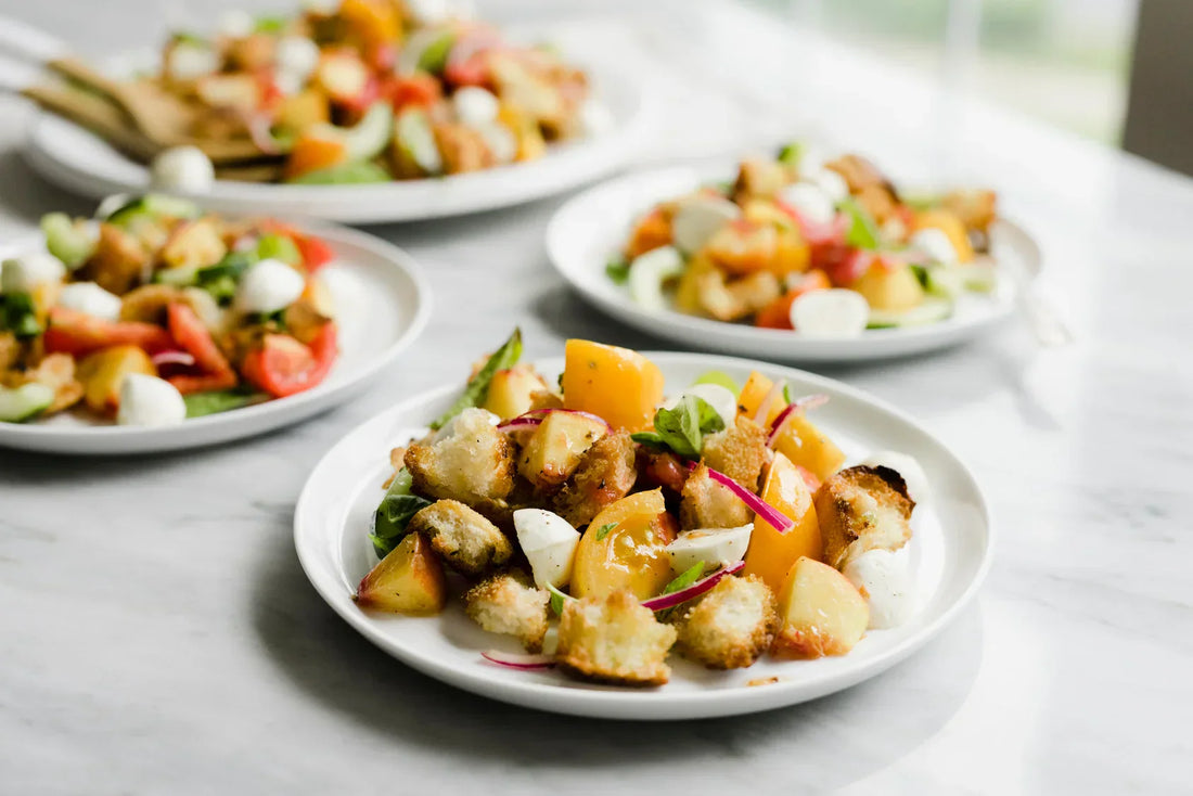 Peach Panzanella