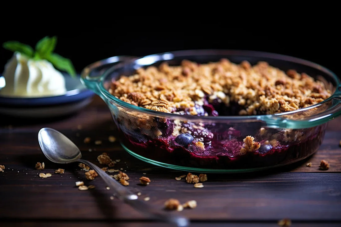 Vegan Blueberry Crumble: Kathryn Hall & Jennifer Brown's Holiday Pairings