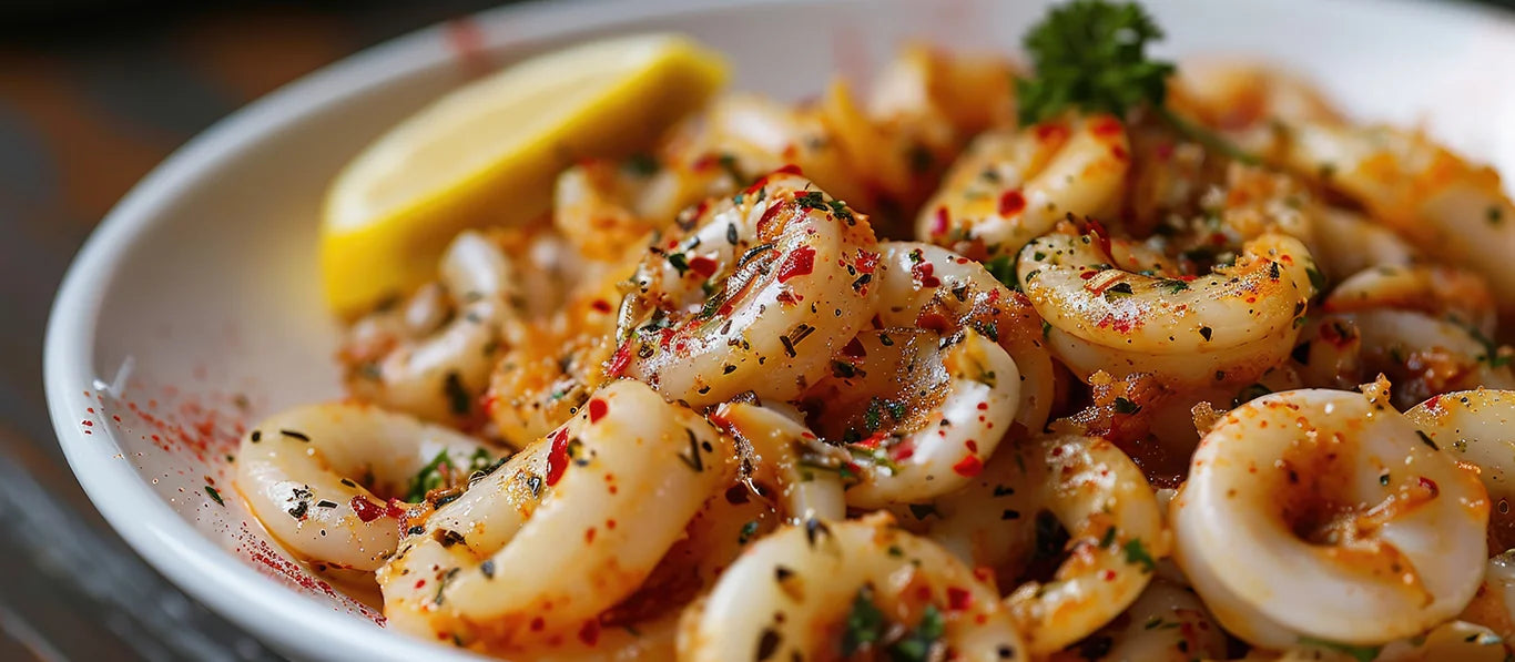 Sauteed Calamari with Polenta