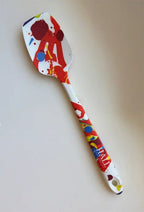 Image of a kitchen rubber spatula featuring the artwork from the Jack's Masterpiece Cabernet label.