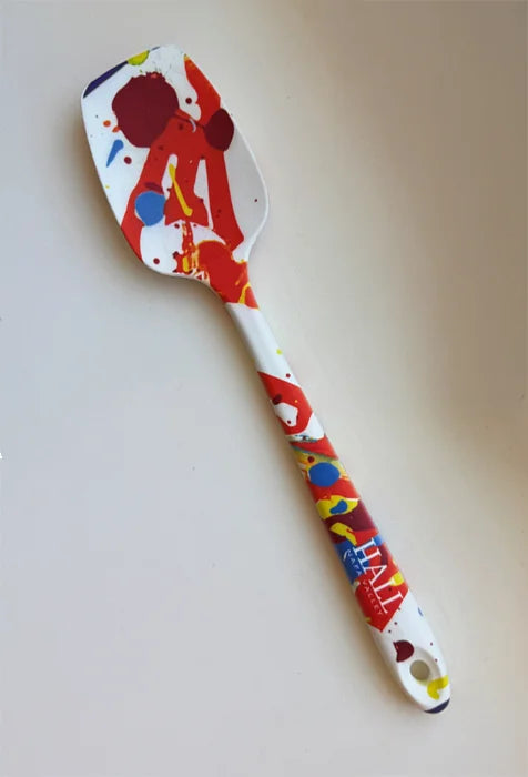 Image of a kitchen rubber spatula featuring the artwork from the Jack's Masterpiece Cabernet label.
