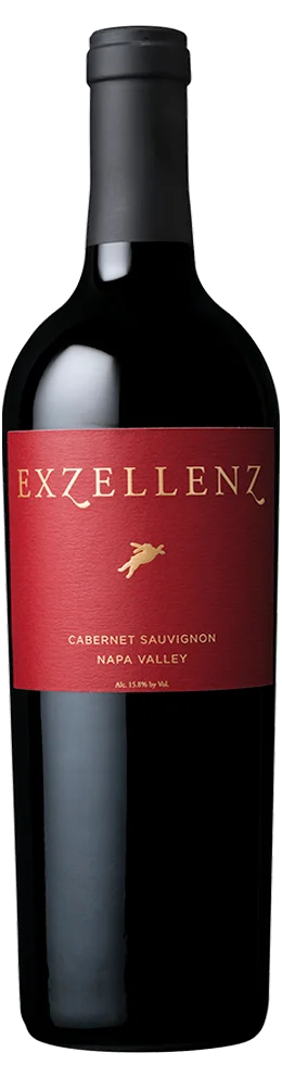 Bottle Image of 2021 HALL Exzellenz Cabernet Sauvignon against white background.