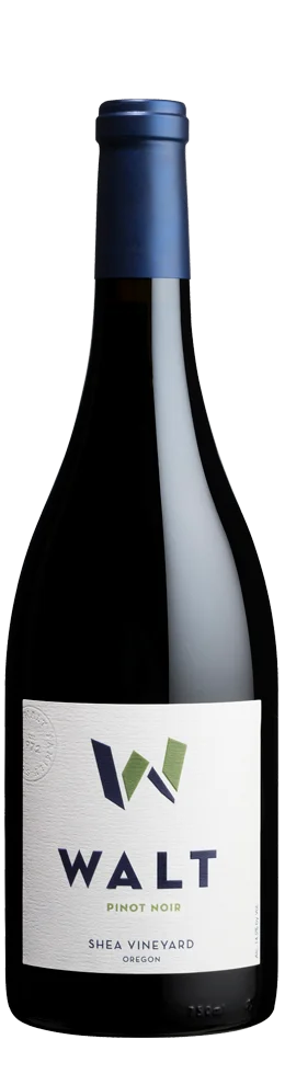 Bottle image of 2023 WALT Shea Pinot Noir against a white background.
